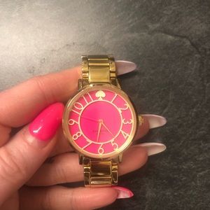 Kate spade gold and pink ladies watch